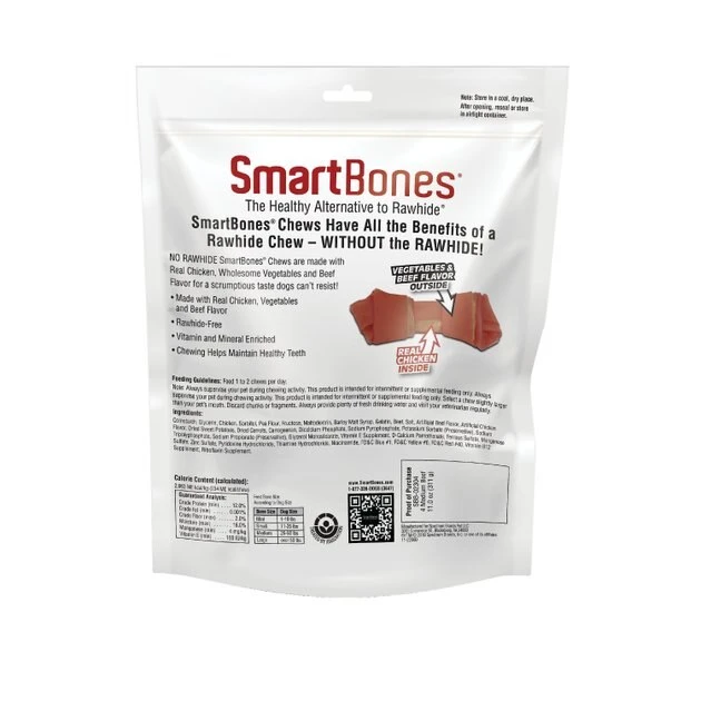 SmartBones Medium Beef Chew Bones Dog Treats 4 SmartBones Medium Beef Chew Bones Dog Treats - Image 2