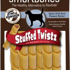 SmartBones Stuffed Twistz Peanut Butter Chews Dog Treats