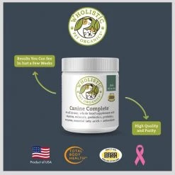 Wholistic Pet Organics Canine Complete Powder Multivitamin for Dogs -[Wholistic Pet Organics || Aqueon || SmartBones Sales 142736 PT5. SY630 V1598305907
