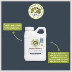 Wholistic Pet Organics Wild Salmon Oil Skin & Coat Supplement -[Wholistic Pet Organics || Aqueon || SmartBones Sales 142756 PT3. SY630 V1598305294