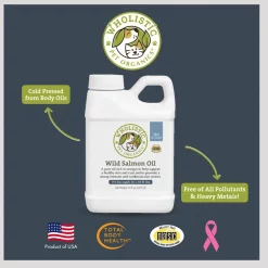 Wholistic Pet Organics Wild Salmon Oil Skin & Coat Supplement -[Wholistic Pet Organics || Aqueon || SmartBones Sales 142756 PT4. SY630 V1598306818