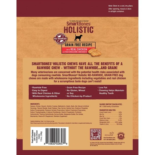 SmartBones Holistic Chicken Sticks Grain-Free Dog Treats 4 SmartBones Holistic Chicken Sticks Grain-Free Dog Treats - Image 2