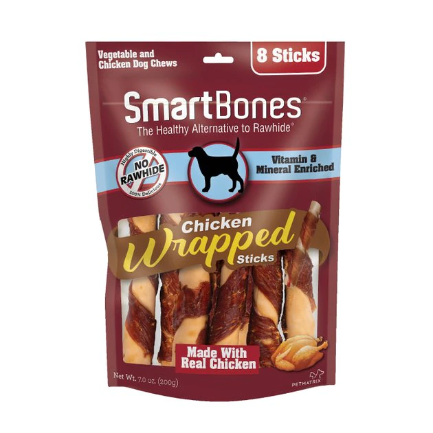 SmartBones Chicken Wrapped Sticks Chicken Flavor Dog Treats 3 SmartBones Chicken Wrapped Sticks Chicken Flavor Dog Treats
