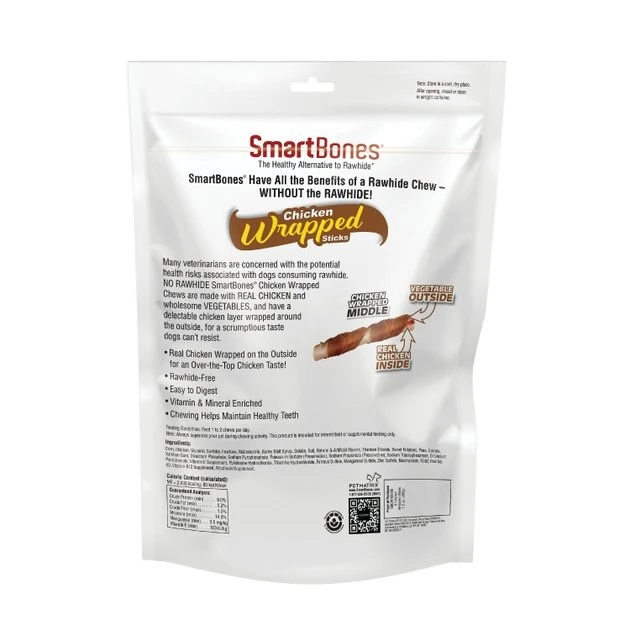 SmartBones Chicken Wrapped Sticks Chicken Flavor Dog Treats 4 SmartBones Chicken Wrapped Sticks Chicken Flavor Dog Treats - Image 2