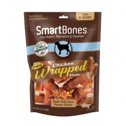 SmartBones Mini Chicken Wrapped Sticks Peanut Butter Dog Treats