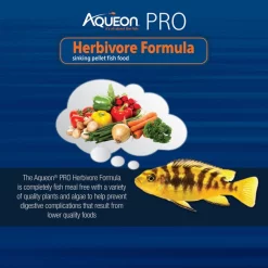Aqueon PRO Herbivore Formula Fish Food, 5-oz jar -[Wholistic Pet Organics || Aqueon || SmartBones Sales 206244 PT5. SY630 V1615866996