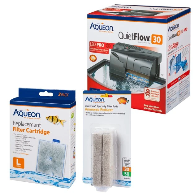 Aqueon QuietFlow 30 Series Aquarium Filter Kit 3 Aqueon QuietFlow 30 Series Aquarium Filter Kit