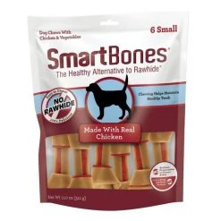 SmartBones Real Chicken Small Chews Dog Treats, 6 count