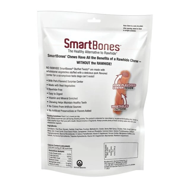 SmartBones Stuffed Twistz Pork Flavor Dog Treats, 6 count 4 SmartBones Stuffed Twistz Pork Flavor Dog Treats, 6 count - Image 2