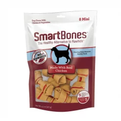 SmartBones Real Chicken Mini Chews Dog Treats, 8 count