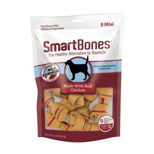 SmartBones Real Chicken Mini Chews Dog Treats, 8 count 3 SmartBones Real Chicken Mini Chews Dog Treats, 8 count