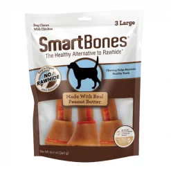 SmartBones Peanut Butter Large Chews Dog Treats, 3 count
