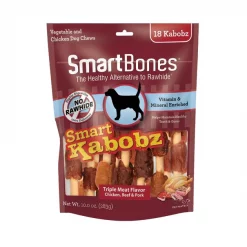 SmartBones Smart Kabobz Dog Triple Meat Flavor Dog Treats, 18 count