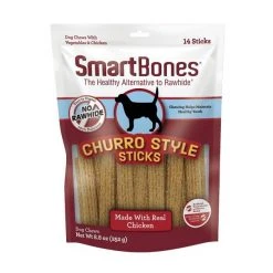 SmartBones Churro-Style Sticks Chicken Flavor Dog Treats, 14 count