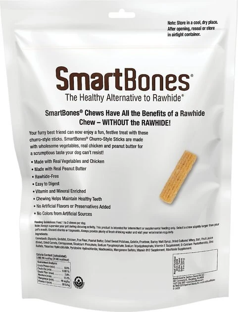 SmartBones Churro-Style Mini Sticks Dog Treats, 28 count 4 SmartBones Churro-Style Mini Sticks Dog Treats, 28 count - Image 2