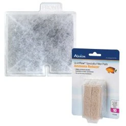 Aqueon QuietFlow Medium Replacement Filter Cartridges + 10 Ammonia Reducing Specialty Filter Pad