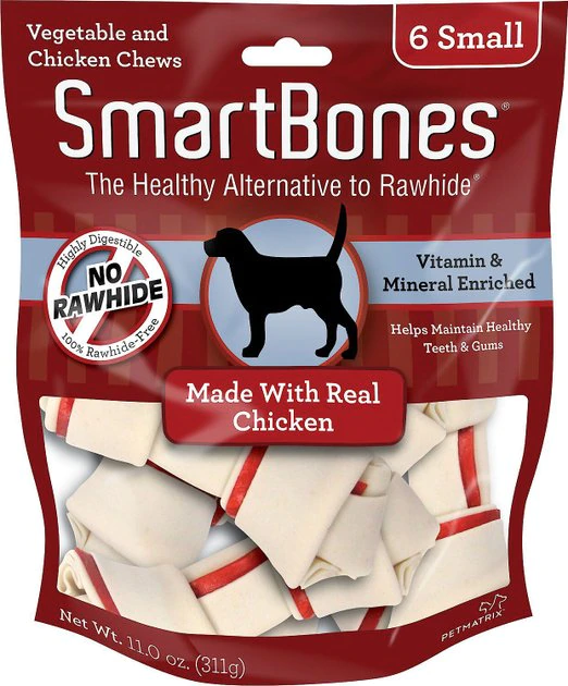 SmartBones Small Chicken Chew Bones Dog Treats 3 SmartBones Small Chicken Chew Bones Dog Treats