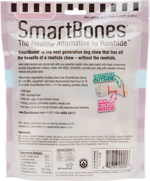 SmartBones Small Chicken Chew Bones Dog Treats 4 SmartBones Small Chicken Chew Bones Dog Treats - Image 2