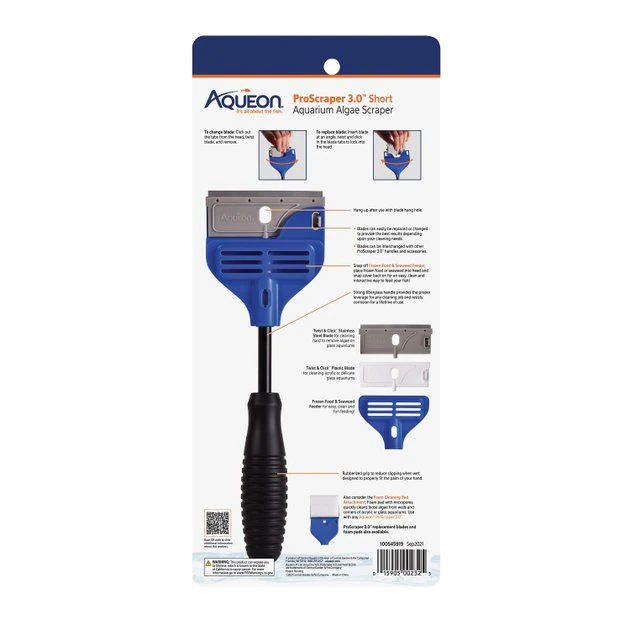 Aqueon ProScraper 3.0 Short Aquarium Algae Scraper 4 Aqueon ProScraper 3.0 Short Aquarium Algae Scraper - Image 2