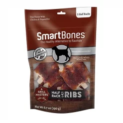 SmartBones Grill Masters Ribs Half Racks Dog Treats, 5 count