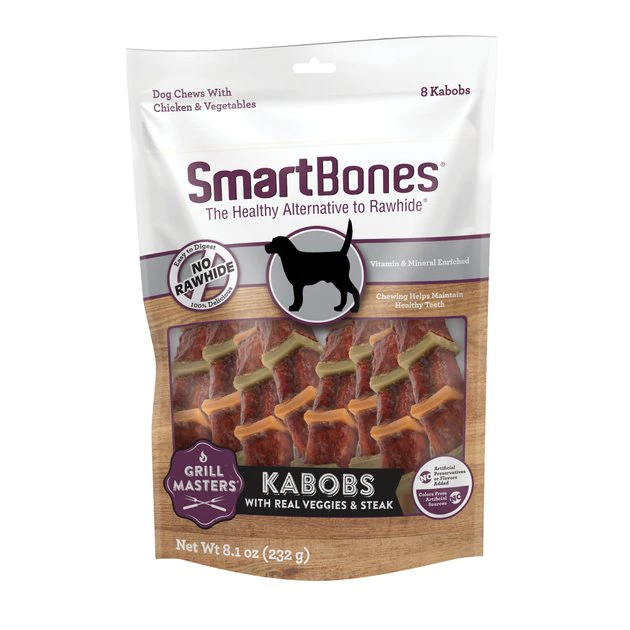 SmartBones Grill Masters Kabobz Chicken & Vegetables Dog Treats, 8 count 3 SmartBones Grill Masters Kabobz Chicken & Vegetables Dog Treats, 8 count