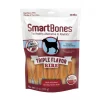 SmartBones Triple Flavor Ribs Chicken, Beef & Pork Dog Treats, 10 count -[Wholistic Pet Organics || Aqueon || SmartBones Sales 535966 MAIN. SY630 V1651525319