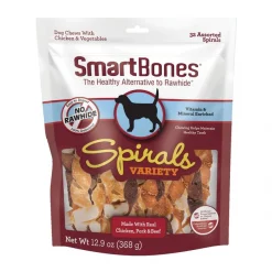 SmartBones Spirals Variety Pack Dog Treats, 32 count