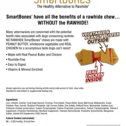 SmartBones Mini Peanut Butter Chew Bones Dog Treats -[Wholistic Pet Organics || Aqueon || SmartBones Sales 68056 PT2. SY630 V1454006203