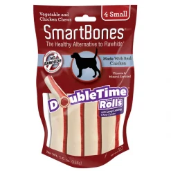 SmartBones Small DoubleTime Chicken Rolls Dog Treats
