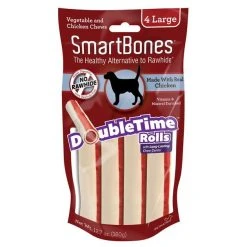 SmartBones Large DoubleTime Chicken Rolls Dog Treats
